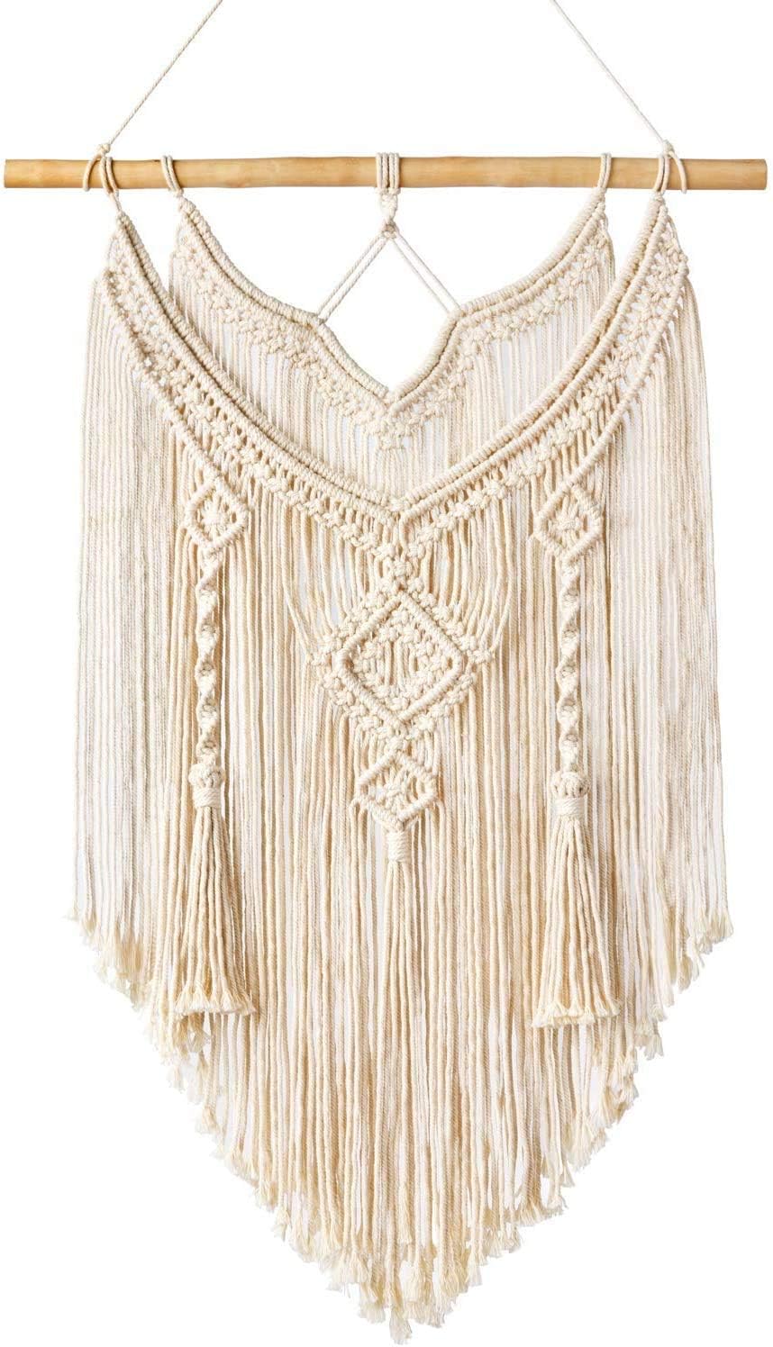 Tapisserie Brodee,Tenture Murale En Macramé Tissé à La Main, étagère