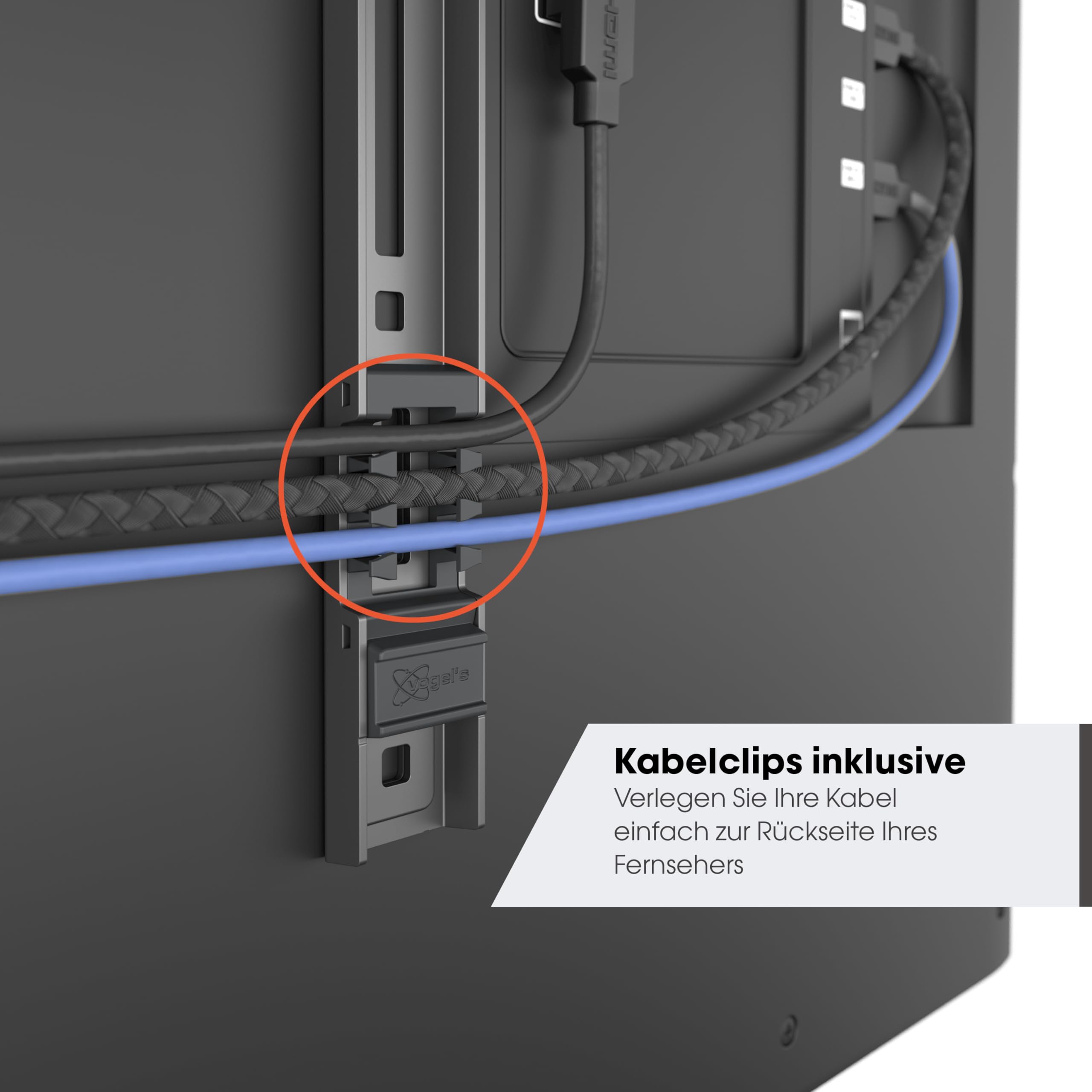 Vogel's TVM 5407 Ultraflache Feste TV-Wandhalterung fur 32-77 Zoll TVs | Nur 1,5 cm Wandabstand, 75 kg Tragkraft, TÜV-geprüft, Bis VESA 400x400, Sicheres ClickLoc-Einrastsystem, Inkl. Fischer-Dübel