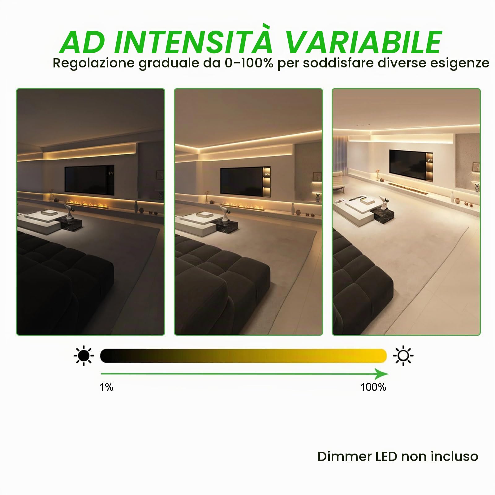 JOYLIT 24V Striscia LED Neon 5M Bianco Caldo 3000K Esterno Impermeabile, CE UL PRO 2400LM/M Alta Luminosità 240LEDs/M 20W/M CRI 92+ Flessibili Illuminazione NEON LED Strip (Senza Alimentatore)