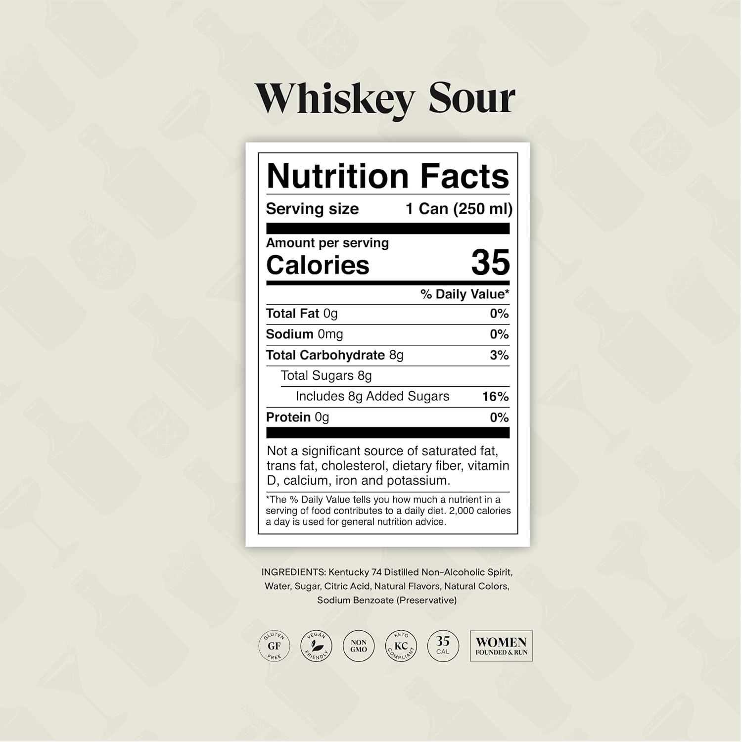 Buy SPIRITLESS Whiskey Sour NonAlcoholic PourOver Whiskey Sour Cans Ready to Drink or