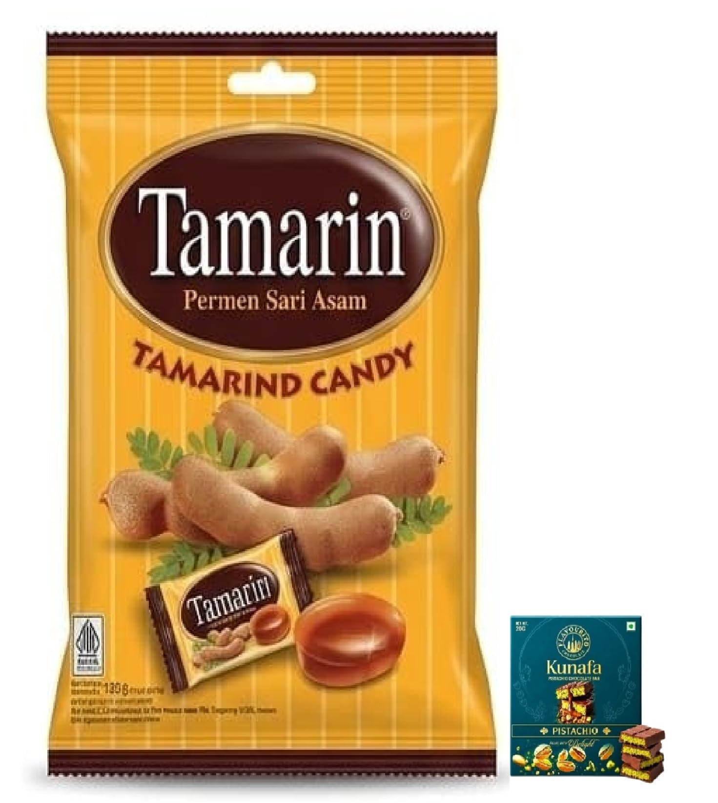 Tamarin Tamarind Candy Sweet & Tangy Tamarind Flavour, 135g,Get Free Flavourito Kunafa Pistachio Chocolate Bar, 20g By Decadent Foods,(imported-Indonesia)-image-13
