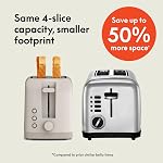 bella 4 Slice Slim Toaster, Fits-anywhere™ Kitchenware, 6 Setting Shade Control with Reheat & Cancel Buttons, Fits Sourdough, 10” Long Slot, Anti Jam & Auto Shutoff, 900 Watt, Oatmilk