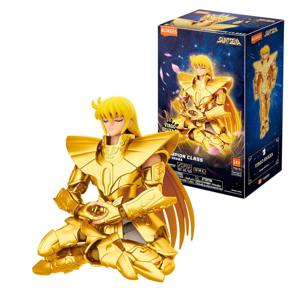 Saint Seiya, Champion Class, CC16, Virgo Shaka, Articulated Joints, Assembly Required, 14+