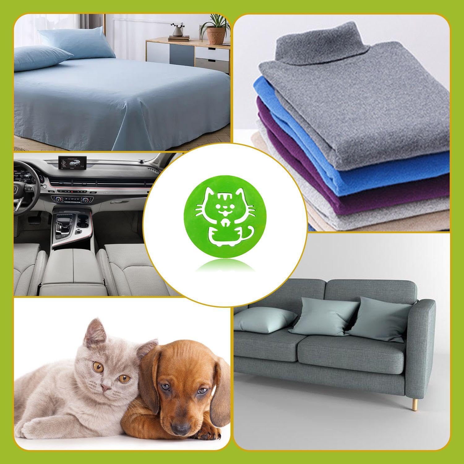 Paquet De 6 Épilateur pour Animaux De Compagnie Bâton De Cheveux en Forme De Chat Piège À Poils d'animaux De Compagnie Épilateur pour Animaux De Compagnie Bâton De Cheveux Portable