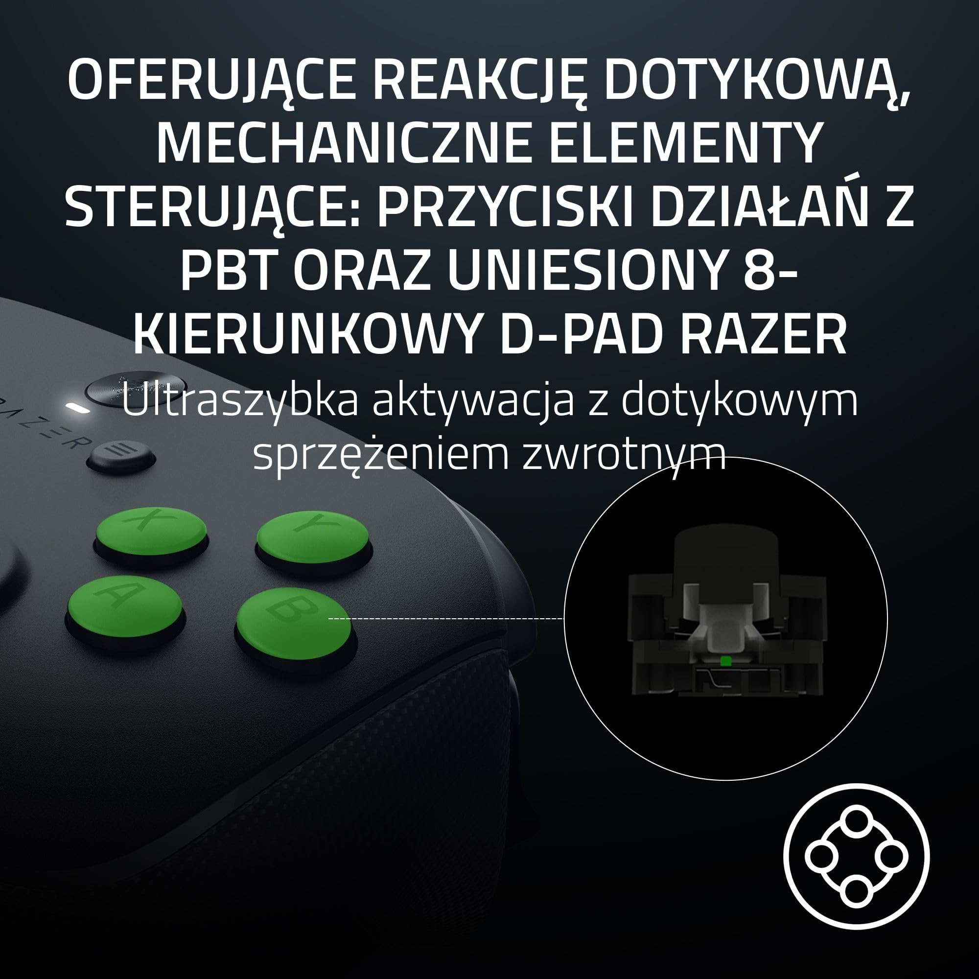 Razer Wolverine V3 Pro 8K PC – bezprzewodowy kontroler e-sportowy do komputerów PC - HyperPolling 8 kHz, drążki TMR z wymiennymi nakładkami - 4 przyciski myszy - Pro HyperTrigger, Czarny