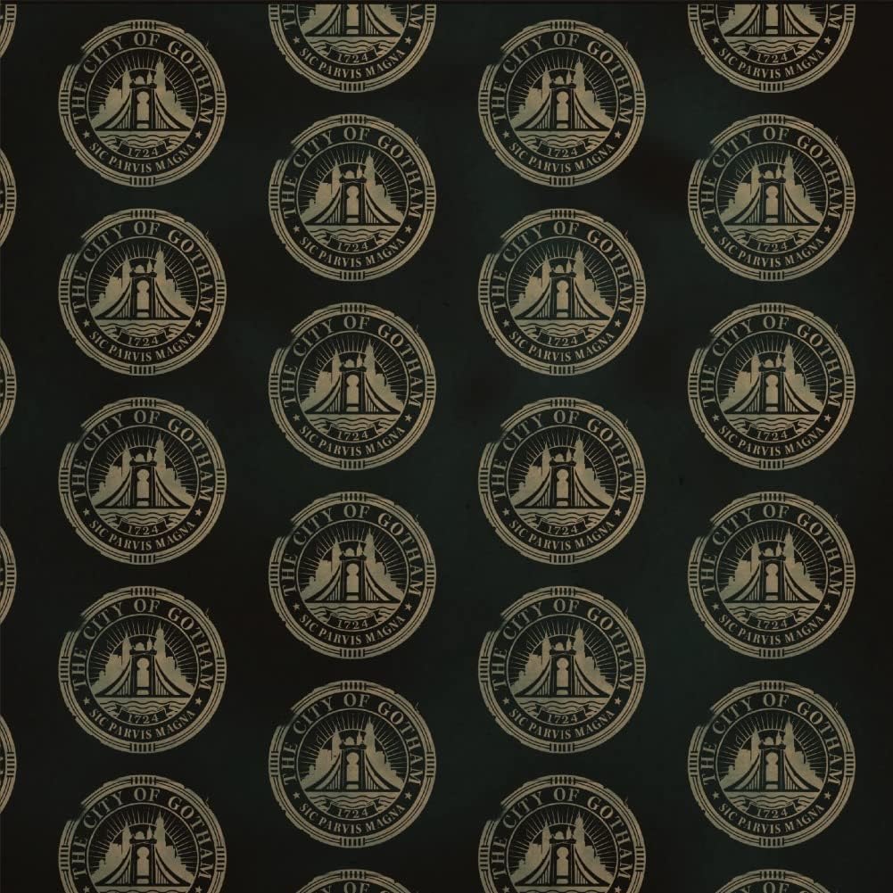 The Batman Gotham City Seal Premium Kraft Roll Gift Wrap Wrapping Paper