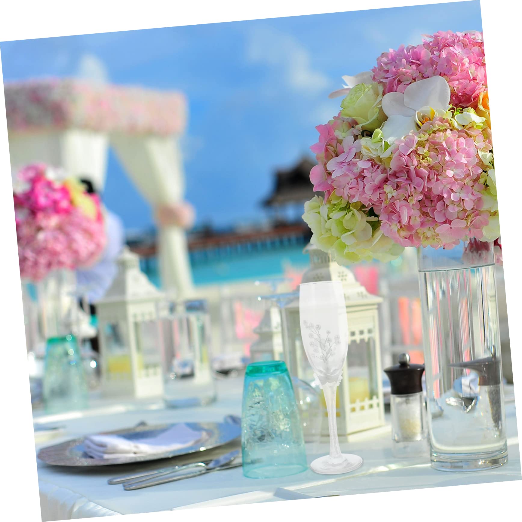 CIYODO Wedding Cake Cutting Tools Portable Spatula Rhinestone Flower Tableware Party Goblet Elegant Design