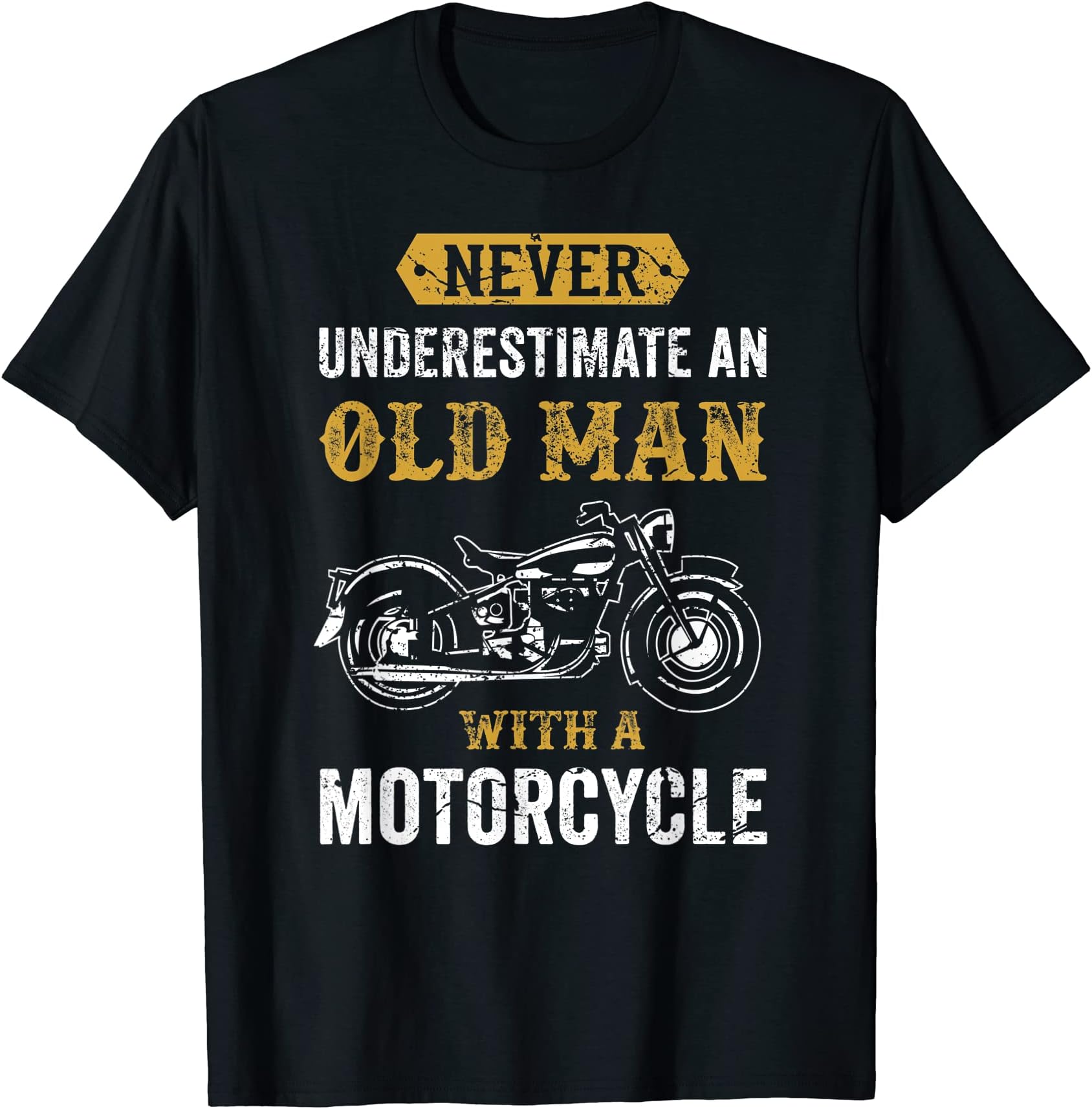 Motorcycle Biker Tees Motorbike AccessoriesMens Distressed Humor Motorcycle Shirt Old Man Grandpa Biker Dad T-Shirt