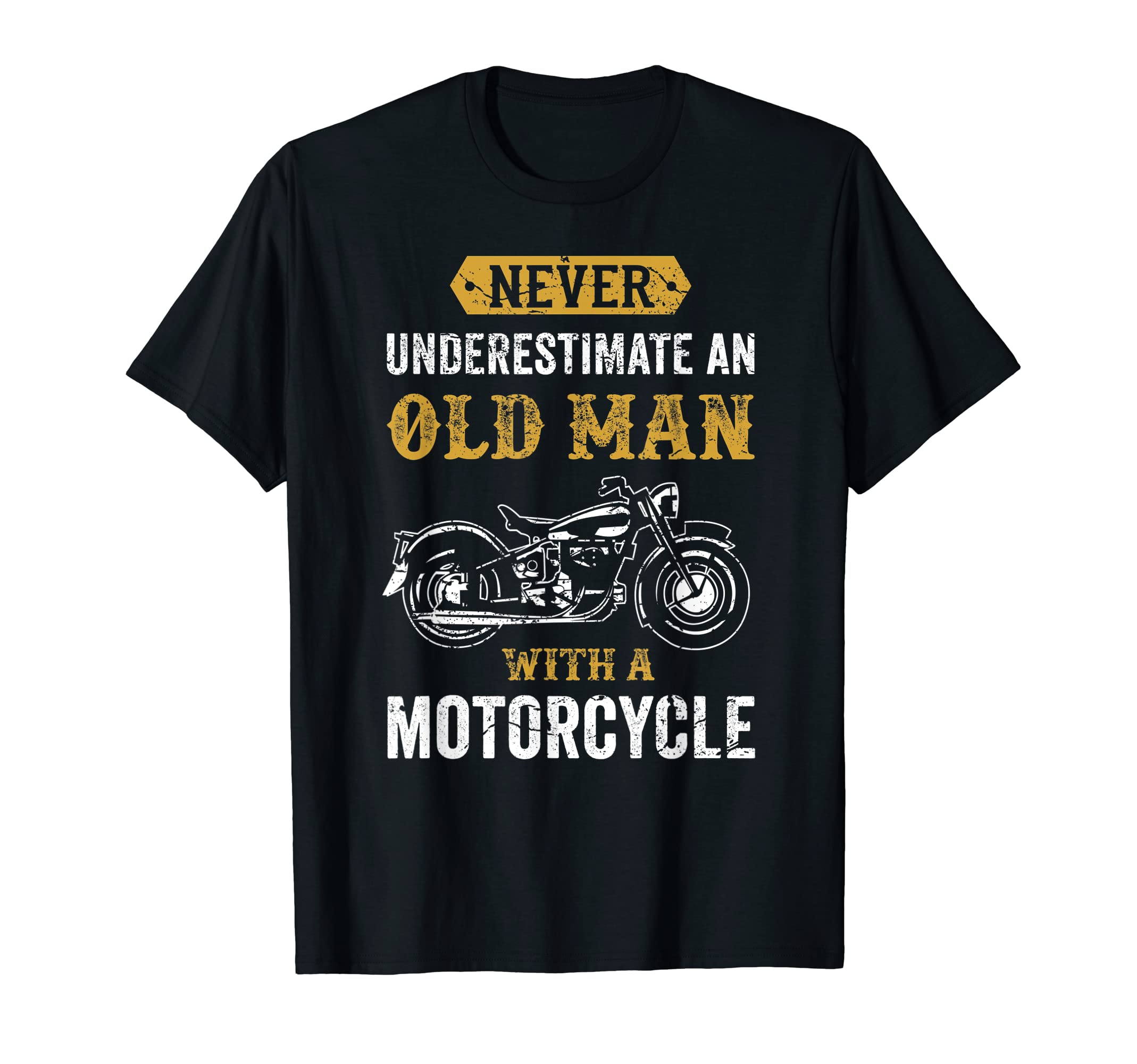 Motorcycle Biker Tees Motorbike AccessoriesMens Distressed Humor Motorcycle Shirt Old Man Grandpa Biker Dad T-Shirt