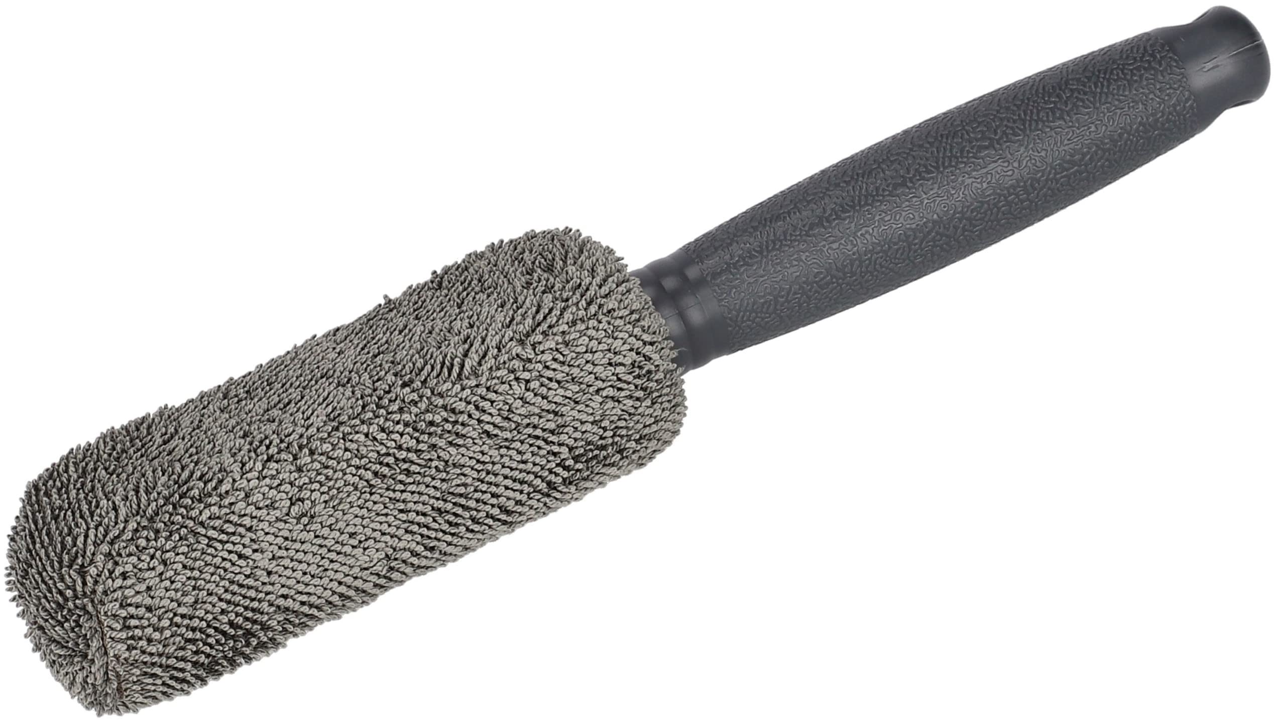 KOTARBAU® Juego de 9 esponjas y paños de Microfibra para el Lavado del Coche, 3 paños, 3 Almohadillas de Pulido, 1 Esponja de Doble Cara, 1 manopla, 1 Cepillo de Mango, Color Gris, Limpieza eficiente