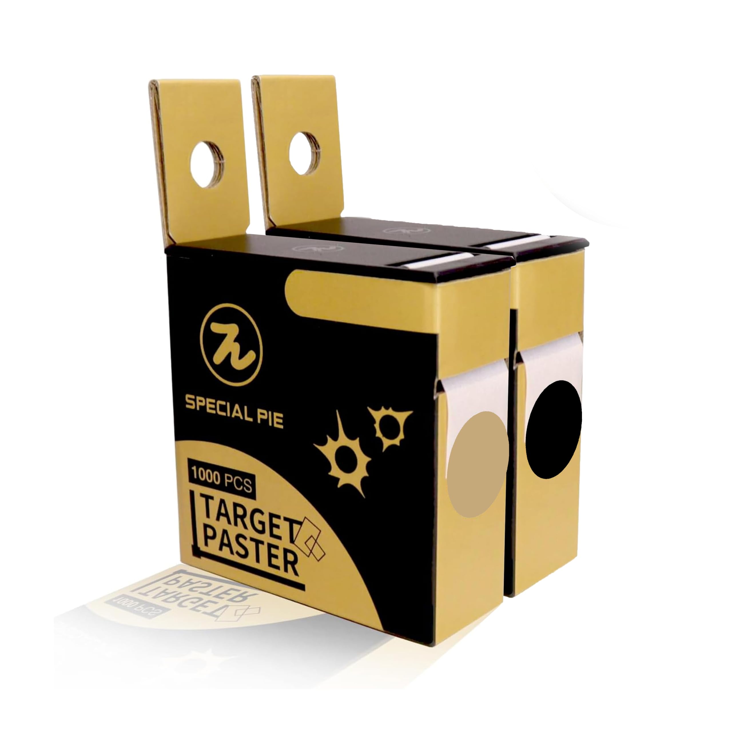 Shooting Target Pasters, 1000 Per 8 inch Box Round Shot Target Stickers with Self Adhesive Dispenser for Gun Rifle Pistol Airsoft BB Gun Shooting with Holes can be Hung Around The Waist