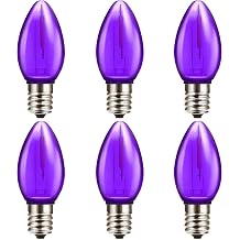 C7 purple LED Replacement Bulbs, Vintage Shatterproof nightlight Bulbs