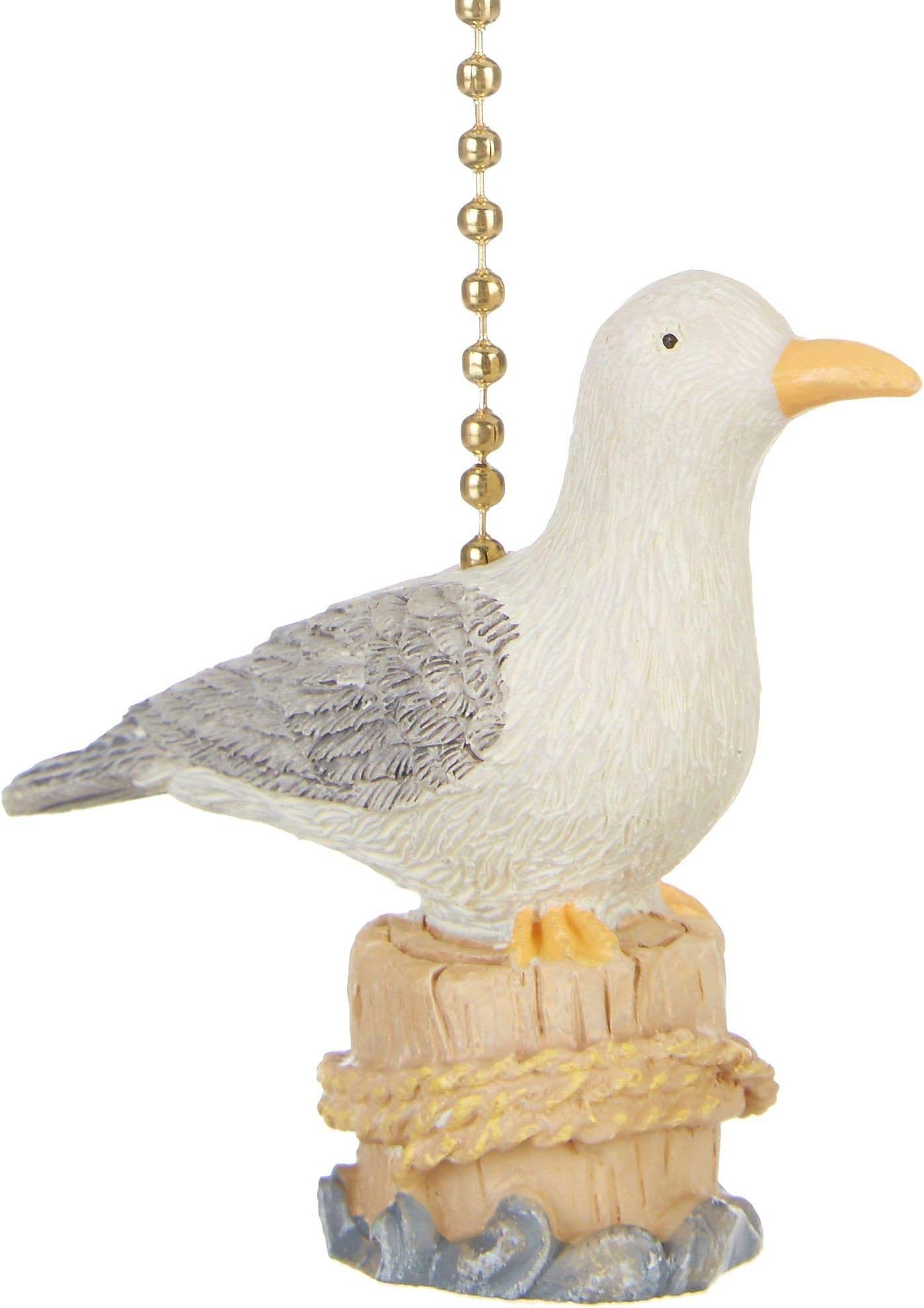 Coastal Beach Decor Seagull Ceiling Fan Light Pull