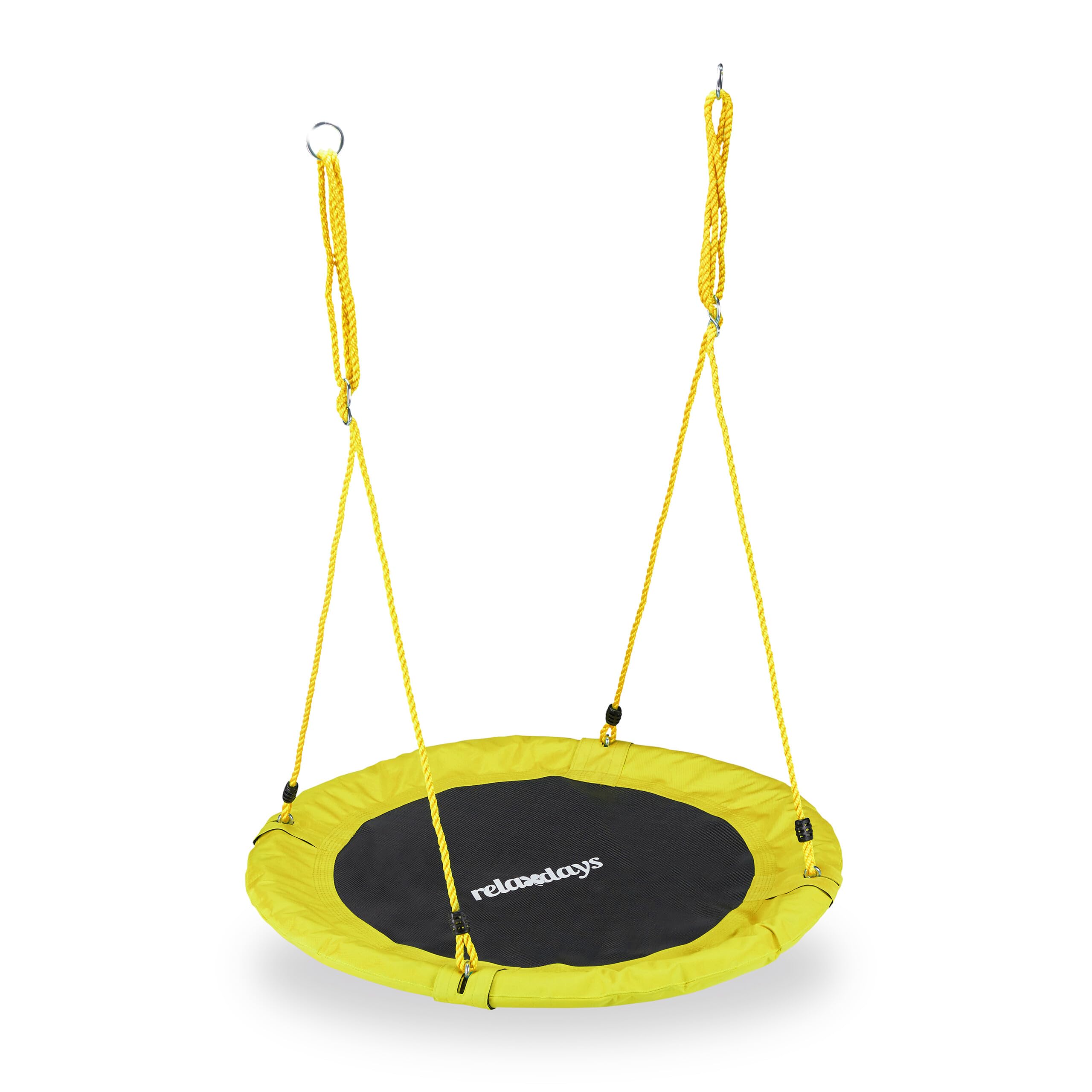Relaxdays Columpio Jardín Nido de Altura Ajustable para Niños y Adultos