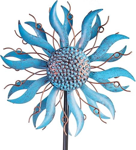 Venniy Wind Spinner Outdoor Decoration, 57H*13D Wind Sculptures Metal Yard Art Windmill, Pinwheels for Yard and Garden