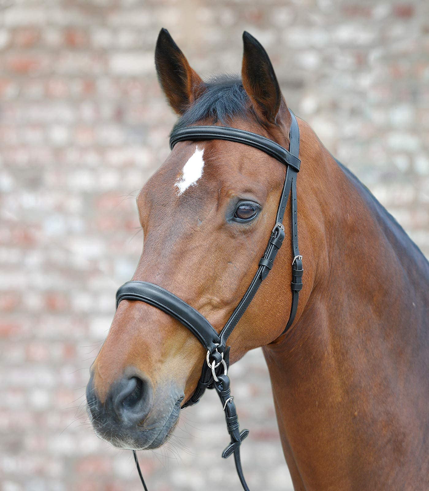 Bride Anatomique Equipride Avec Doublure Fausse Fourrure Amovible - Cuir De Buffle, Pour Chevaux à Peau Sensible | Rênes Incluses, Marron