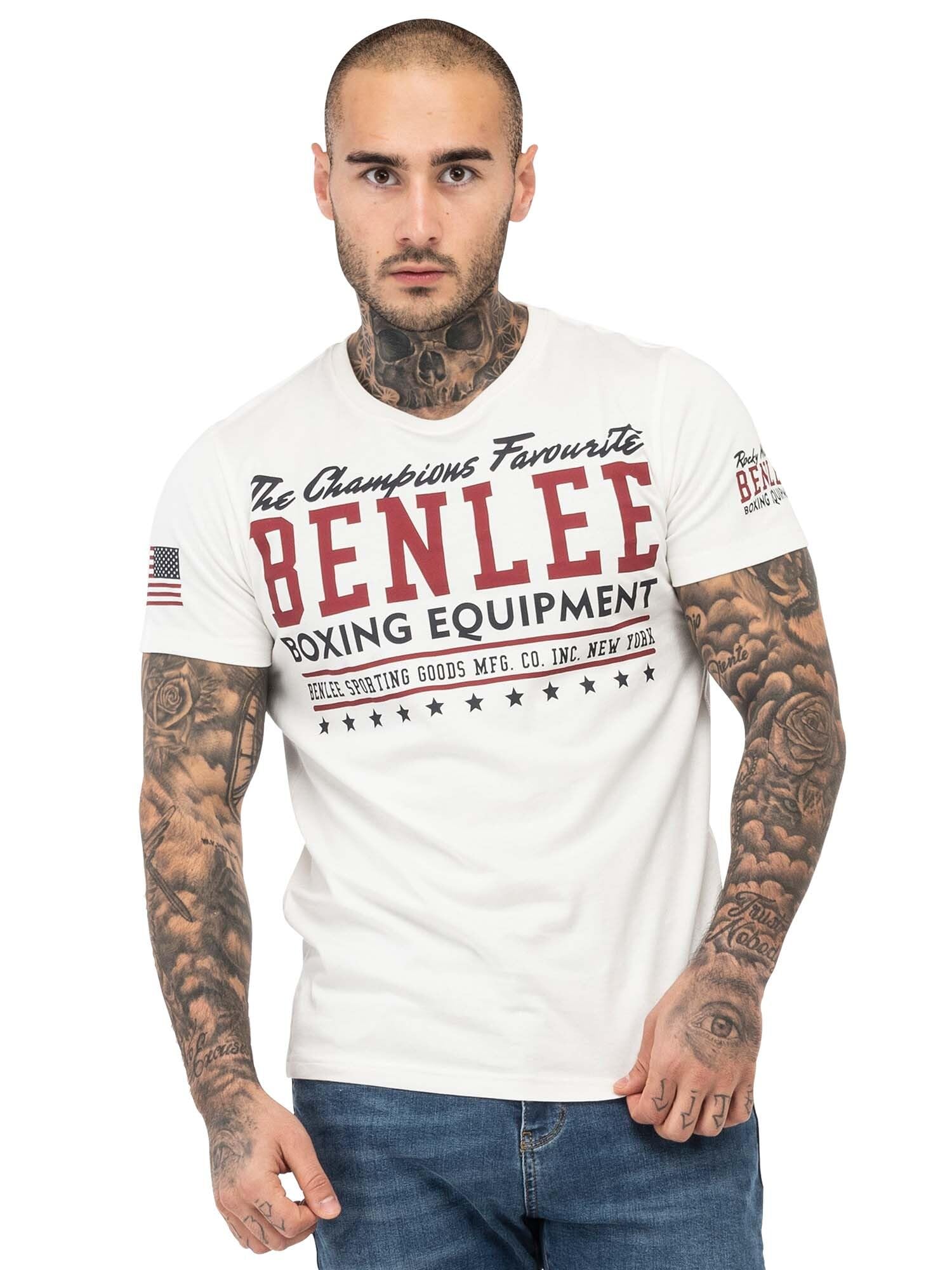 Ben Lee Rocky Marciano Men's CHAMPIONS T-Shirt, Off White, L
