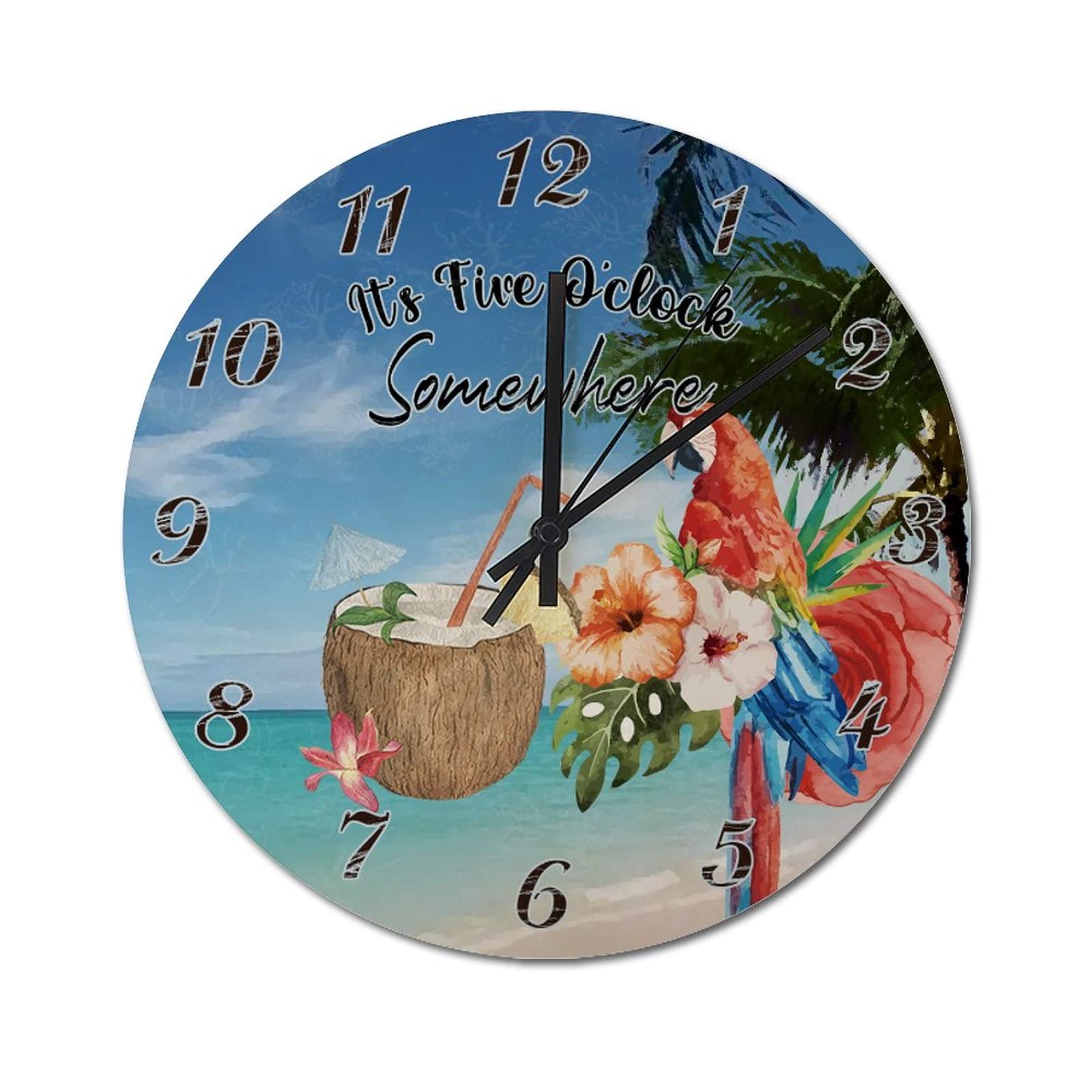 Horloge murale It's Five O'Clock de 38 cm pour une ambiance bistrot au salon