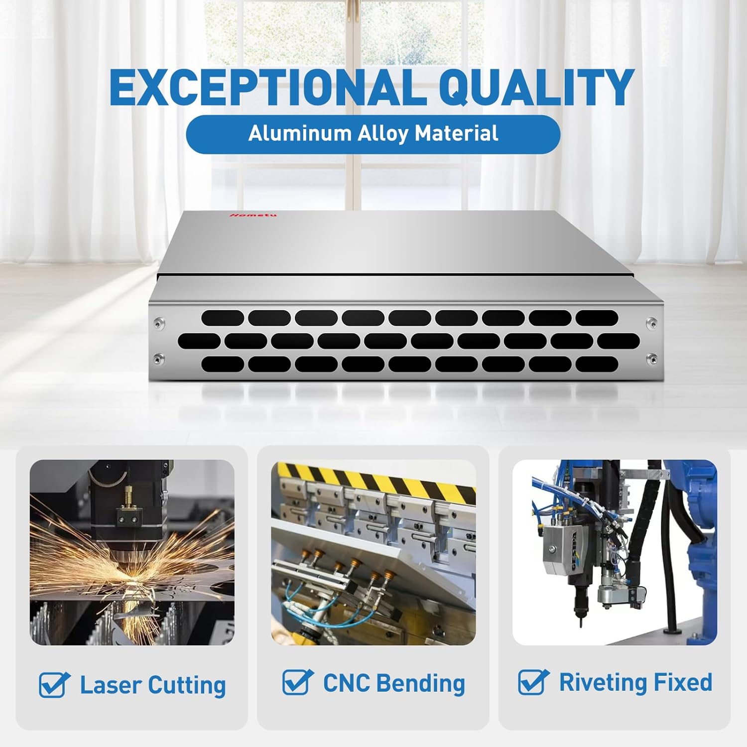 Floor Air Vent Extender for Under Furniture - Aluminum Alloy Metal Material,Heat Resistant,Durable,Stable,for Sofa, Bed,Dresser,Bookcase, Adjustable Design,Improve Airflow