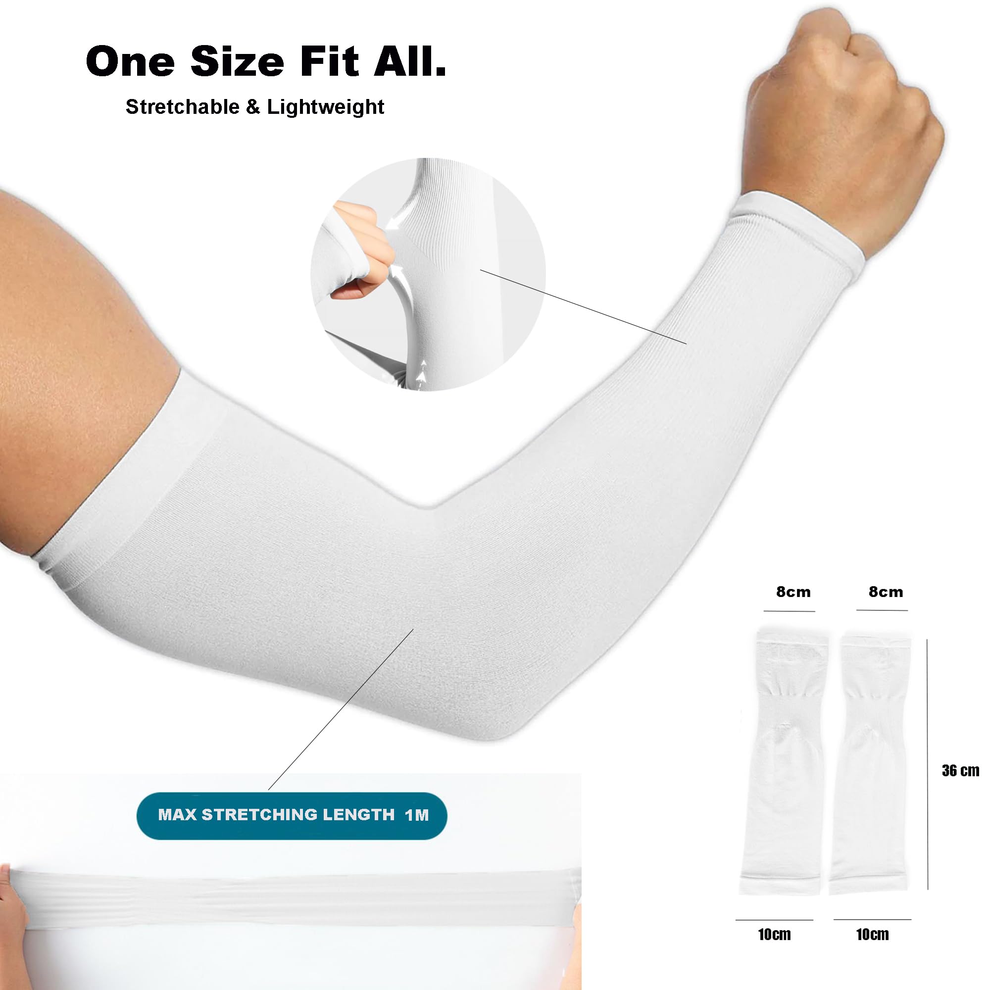 12 pares de mangas de protección solar UV para hombres y mujeres, manga deportiva refrescante para tatuajes, UPF50+