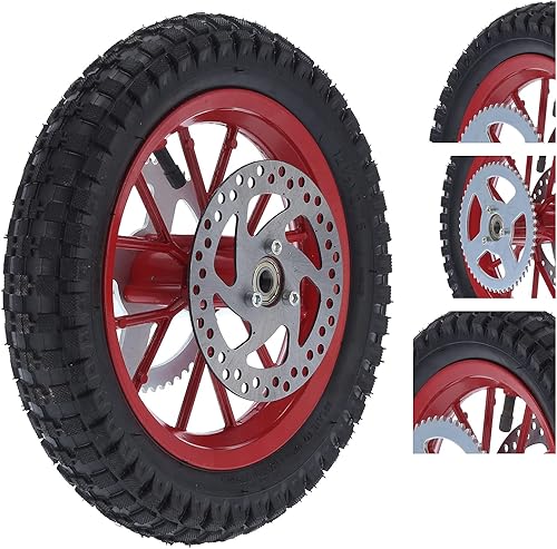 Miniatura 5 de Rueda trasera para motocross, 12.5 x 2.75 pulgadas, aleación de acero, mini neumático de bolsillo para bicicleta, ensamblaje de llanta de rodamiento