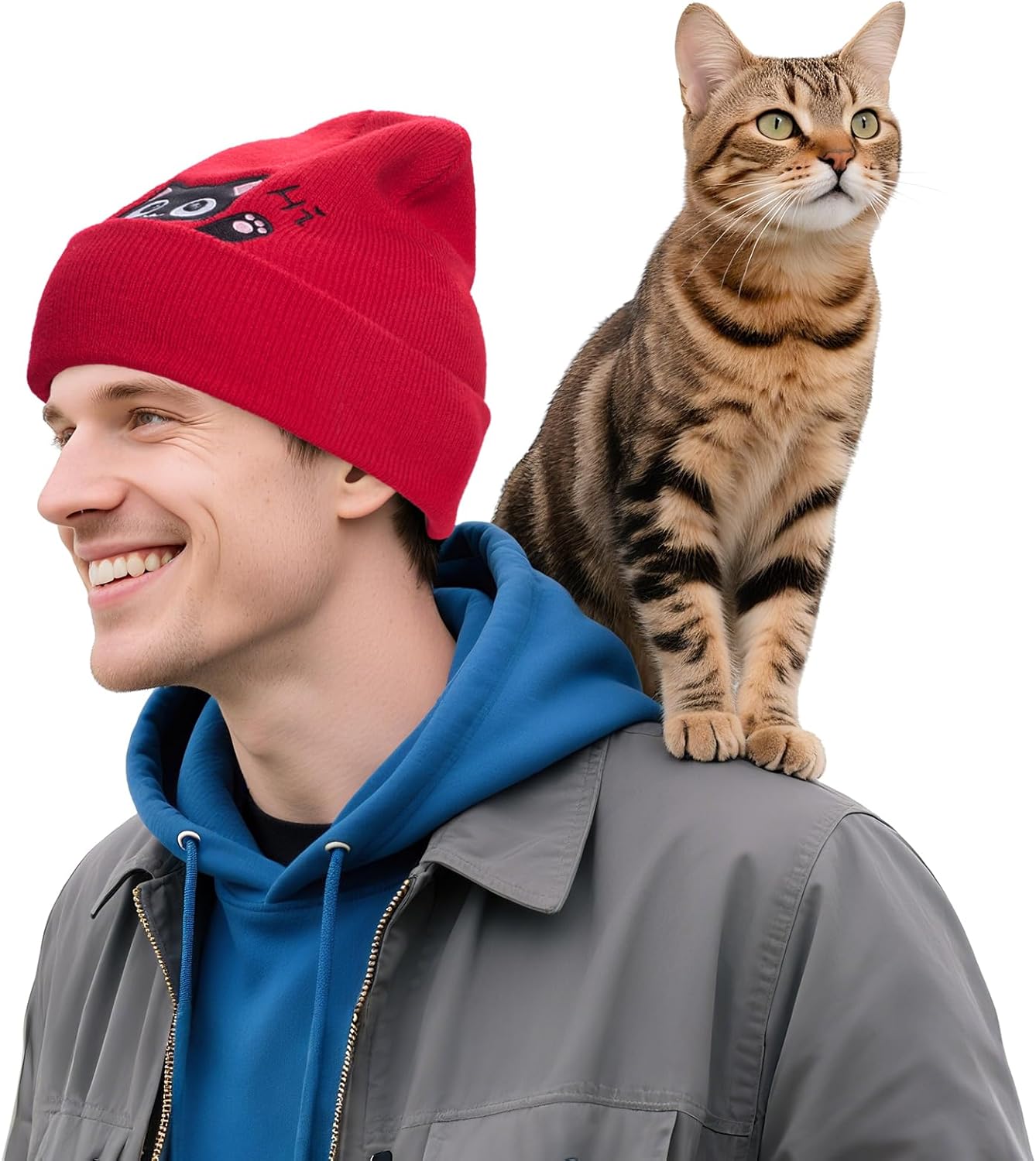 Winter Knitted Beanie Hat and Themed Scoks for Dog Cat Lover Gifts, Christmas Stocking Stuffers for Men Women - Image 7