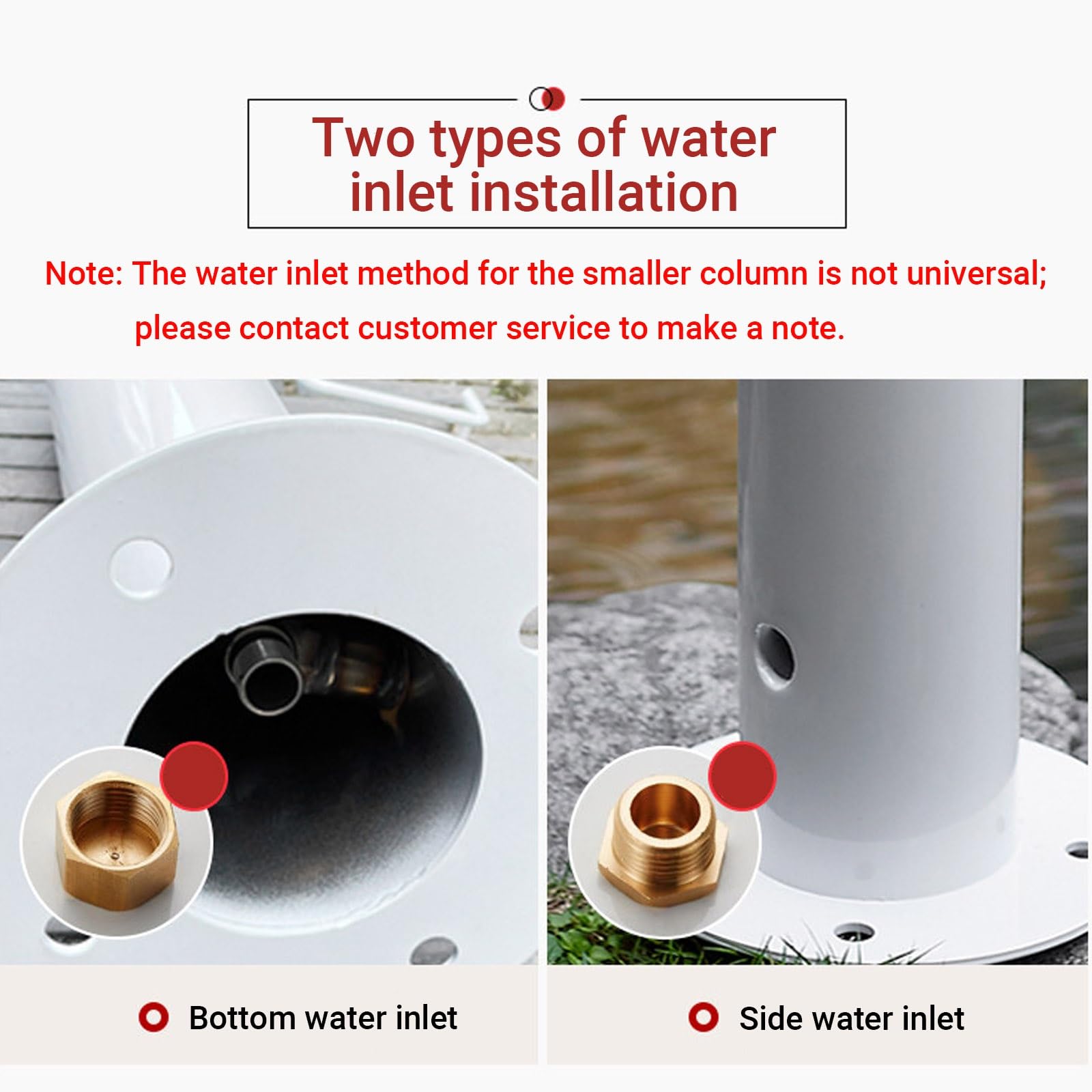 Columna de agua para exteriores con grifo, hidrante de jardín independiente, poste de agua de acero inoxidable con aislamiento térmico, soporte de manguera de doble entrada para césped