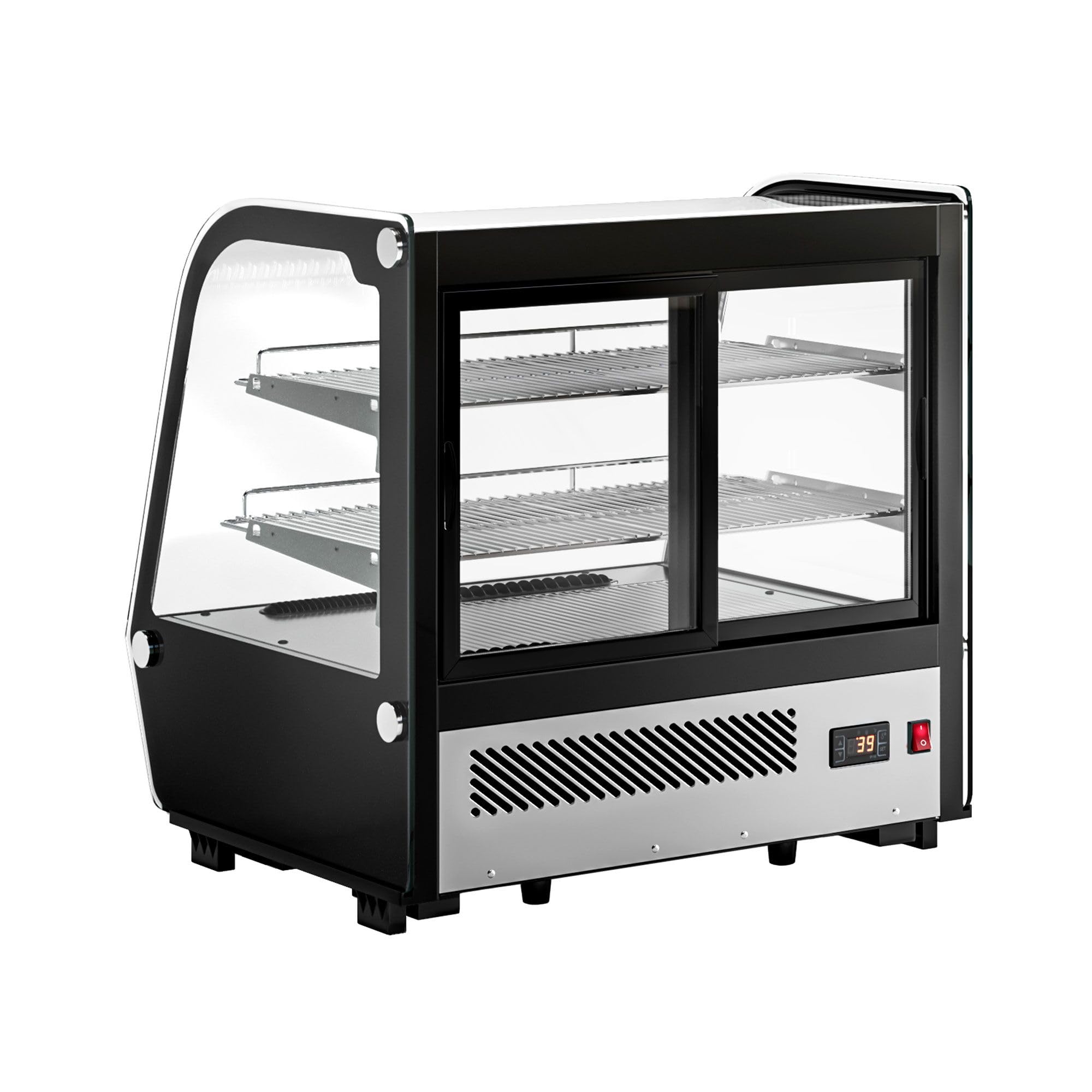 GGM Gastro Tisch-Kühlvitrine 120 l 696x570x686 mm | Optimale Warenpräsentation, energieeffiziente LED-Beleuchtung, intuitive digitale Steuerung, robuste Doppelverglasung