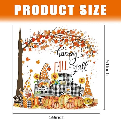 Miniatura 2 de Manta de calabaza de otoño, manta de franela súper suave, manta de gnomos a cuadros con hojas de arce, manta de microfibra de felpa acogedora y