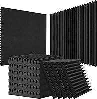 Vista 11 de VEVOR Paneles de espuma acústica, paquete de 36, 30.5 x 30.5 x 5 cm, paneles de pared insonorizados de alta densidad, paneles acústicos resistentes