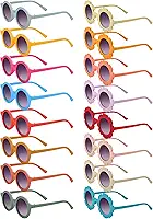 Dunzy 16 pares de óculos de sol para crianças, lindos óculos de sol com flores redondas, lembrancinhas de festa descoladas para crianças, meninas, meninos, festas na praia, de 3 a 10 anos