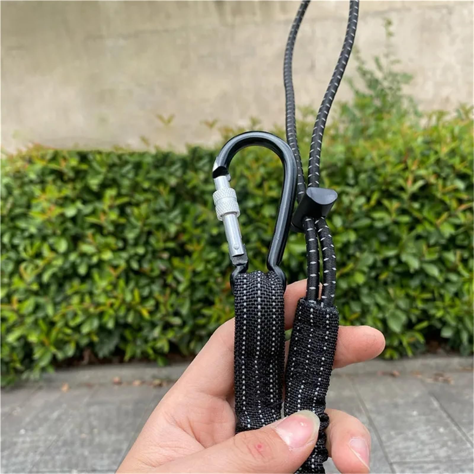 Cuerda de seguridad anticaída, herramienta sujeción elástica con gancho mosquetón, accesorios trabajo aéreo for escalada, 6 uds Para Herramientas(Black)