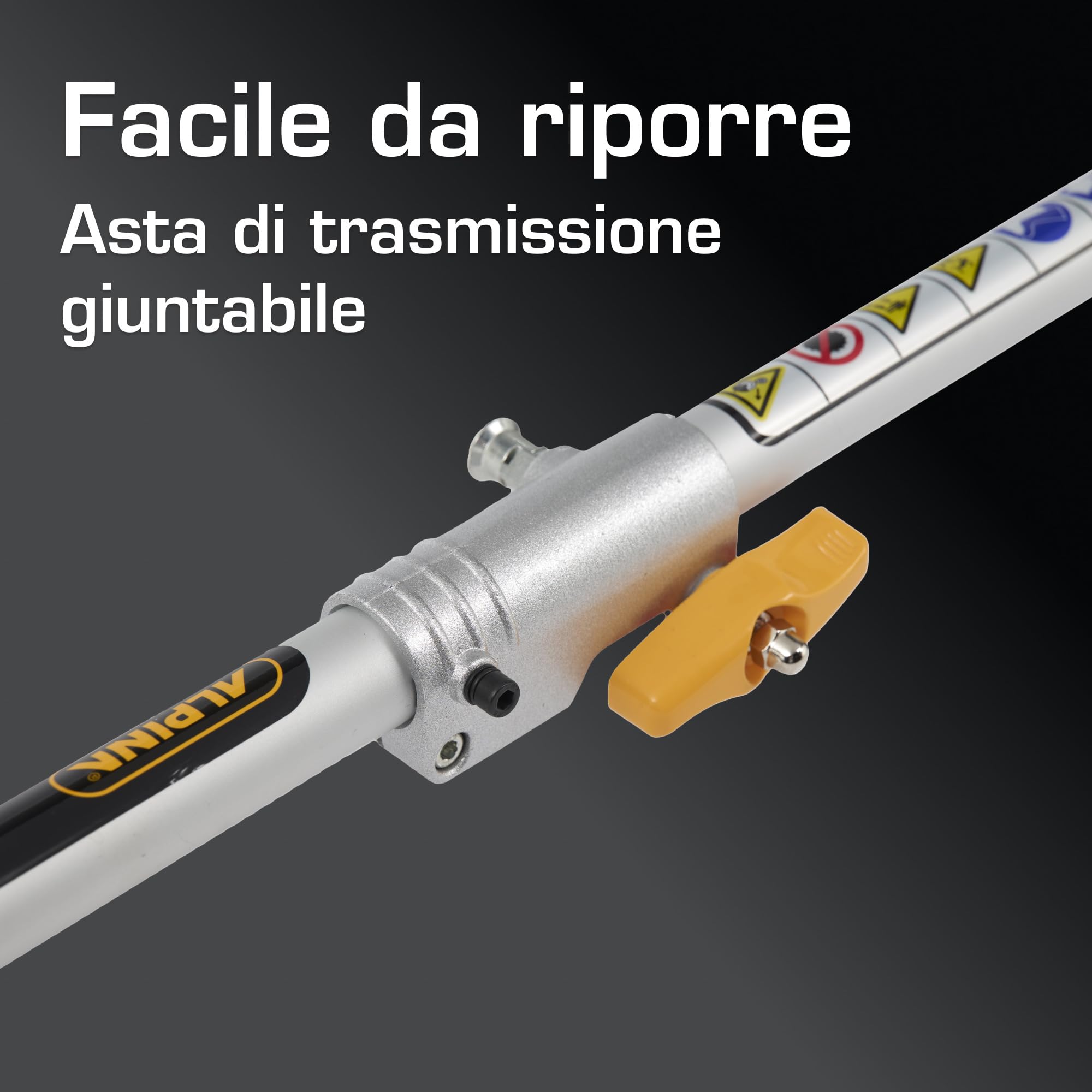 Alpina ABR 26 J Decespugliatore A Scoppio, 25,4 cc, 700 W – Asta Divisibile, Easy Start – Per Erba Incolta E Vegetazione Fitta