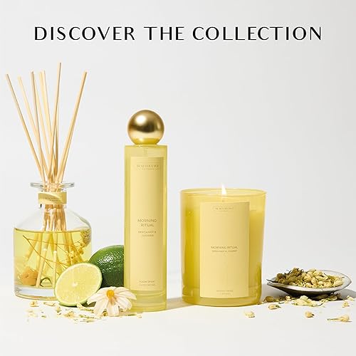 Miniatura 6 de Vela perfumada de bergamota y jazmín 11 onzas, 60 horas de combustión Cera de soja natural, mecha de algodón Velas perfumadas de soja para el