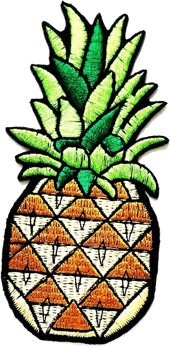 Nipitshop Patches Fruit Cactus Pineapple Cartoon Iron On Patches Cartoon Embroidery Badges for Sewing Kids Clothing