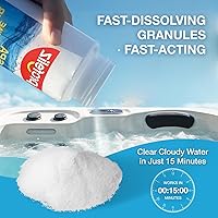 Vista 3 de PROFELIZ Paquete de 4 oxidantes de choque sin cloro para jacuzzis, tratamiento de choque de piscina de spa sin cloro, clarificador de agua oxidante