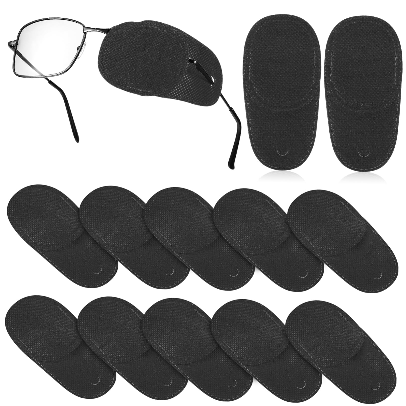 12 Oculares Reutilizables para Ojos Ambliopía y Estrabismo, de Tela No Tejida, Cómodos y Fáciles de Usar, Adecuado para Casa y Viajes