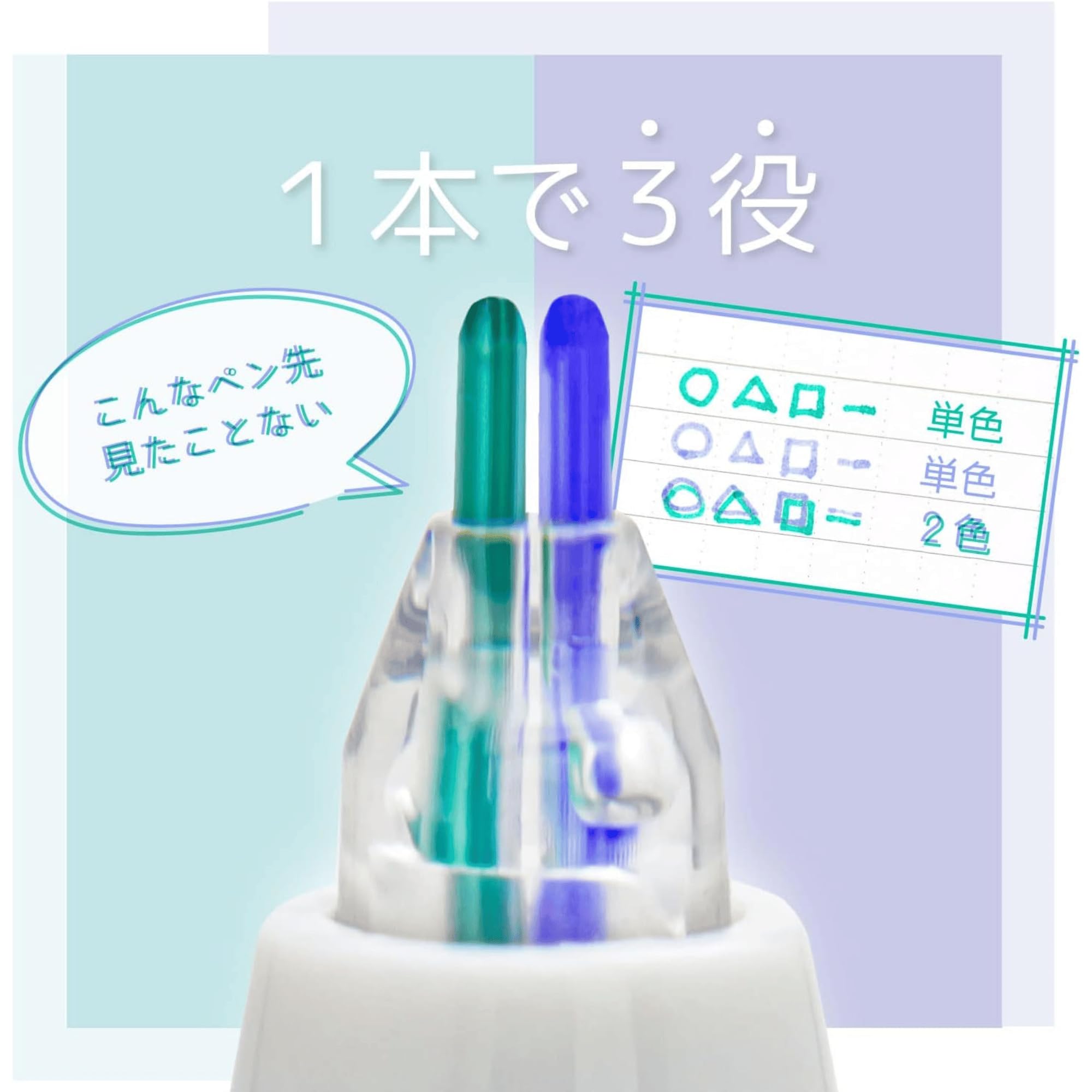 Amazon.co.jp: サンスター文具 水性ペン ツインク 2色線ペン 4本 B