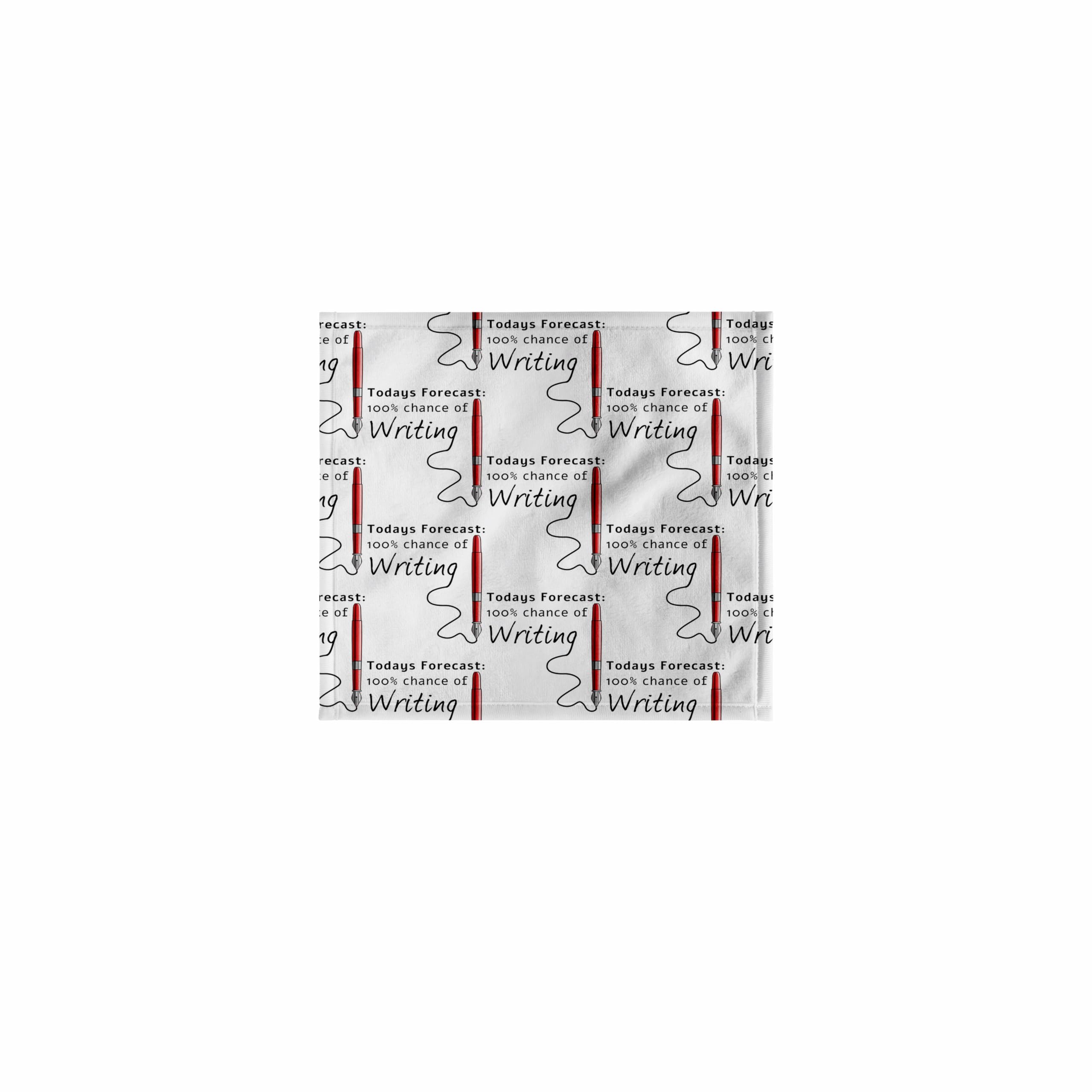 3dRose 11x12 Wash Cloth for Face and Body - Todays Forecast 100 Percent Chance of Writing Funny Author Creative Studios – Writers and Authors