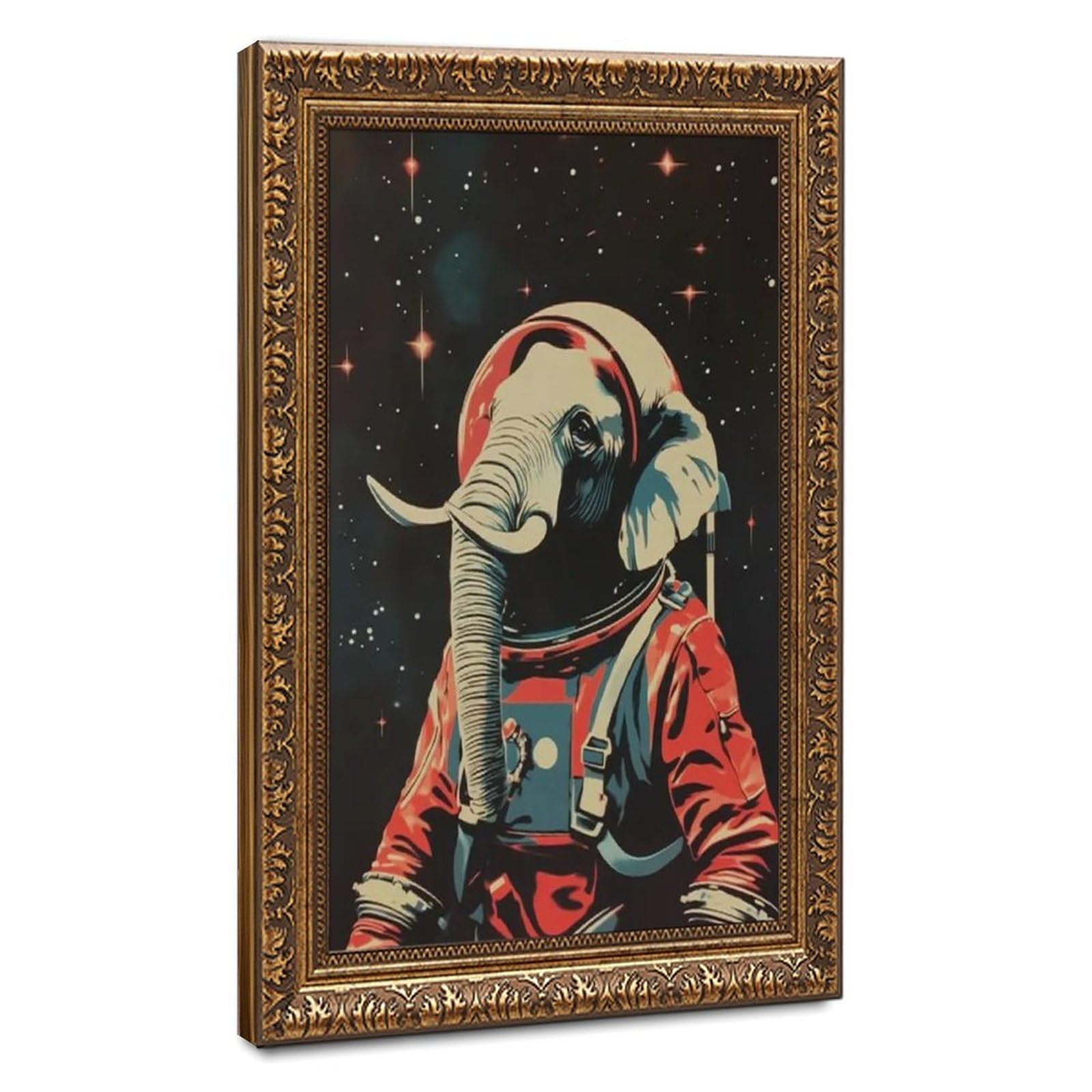Bareronor Elephant Astronaut Poster Canvas Poster Bedroom Decor Landscape Office Room Decor Gift 24" L X 36" W