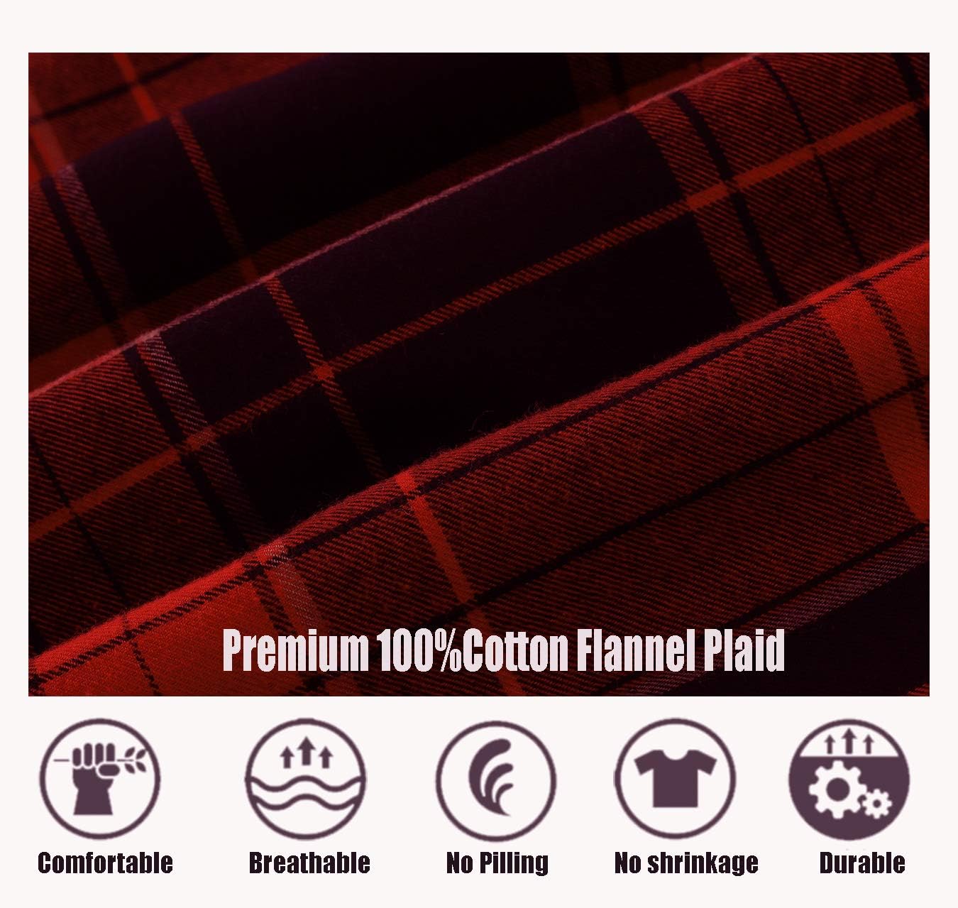 Men's Western Flannel Casual Shirt Two Pocket Long Sleeve Snap Shirt - Image 5