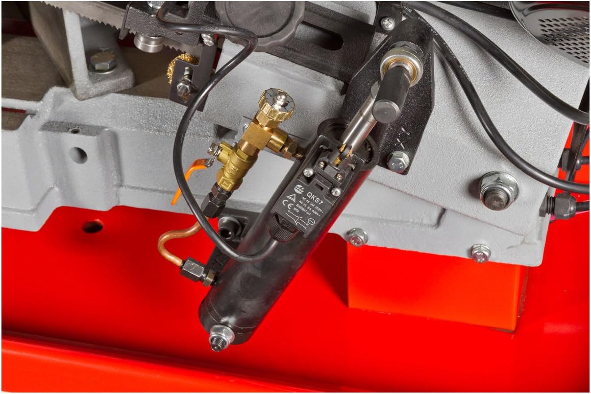 Hydraulic cylinder for controlled descent and automatic stop mechanism