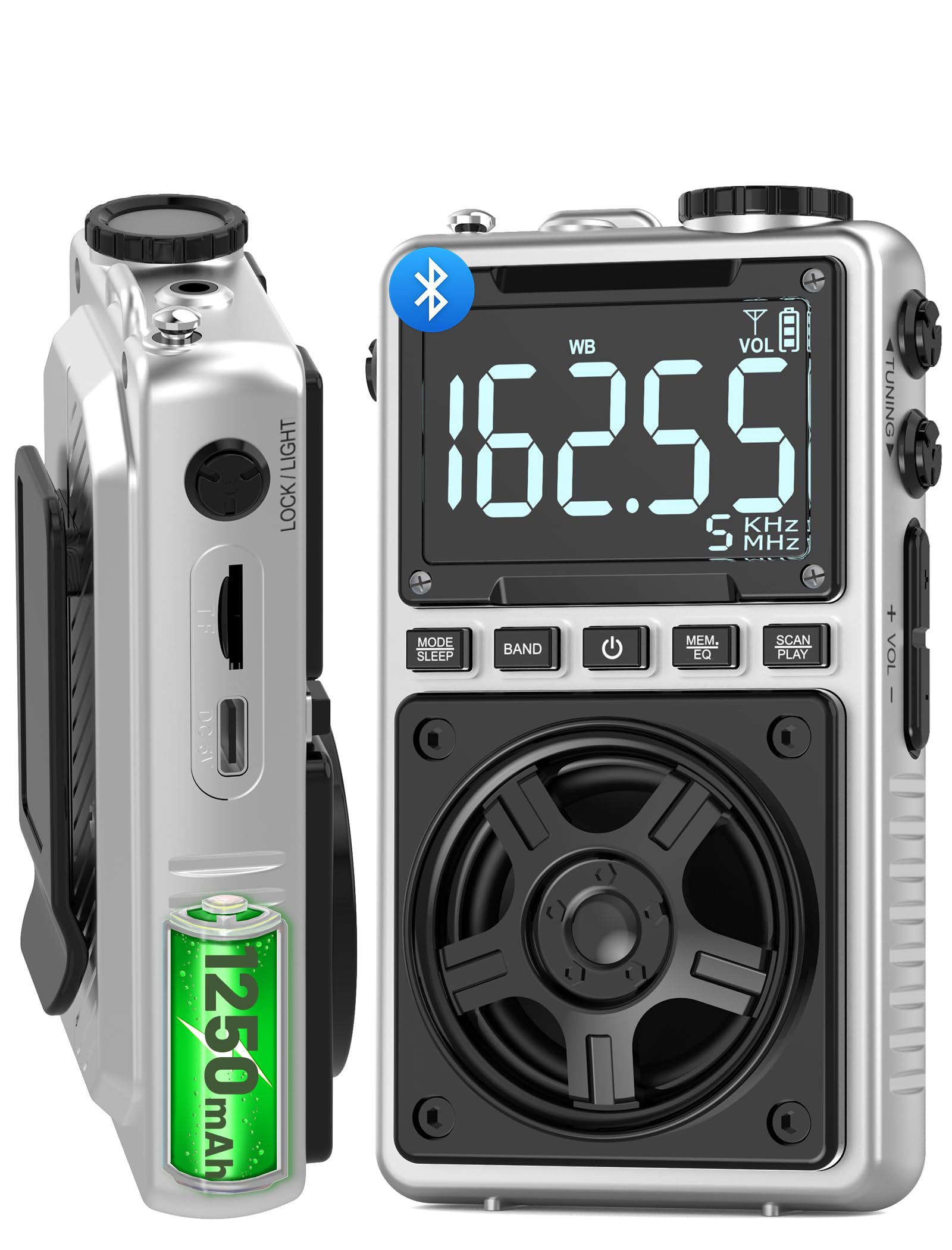 Jazmm AM FM Shortwave Radio with NOAA Weather Alert