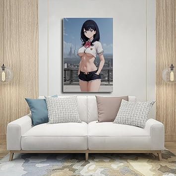 AI Japanese Anime, Cute Sexy Girl3218775-bd3b0ff990-00000882 Canvas Poster Bedroom Decor Landscape Office Room Decor Gift Unframe: 12x18inch(30x45cm)