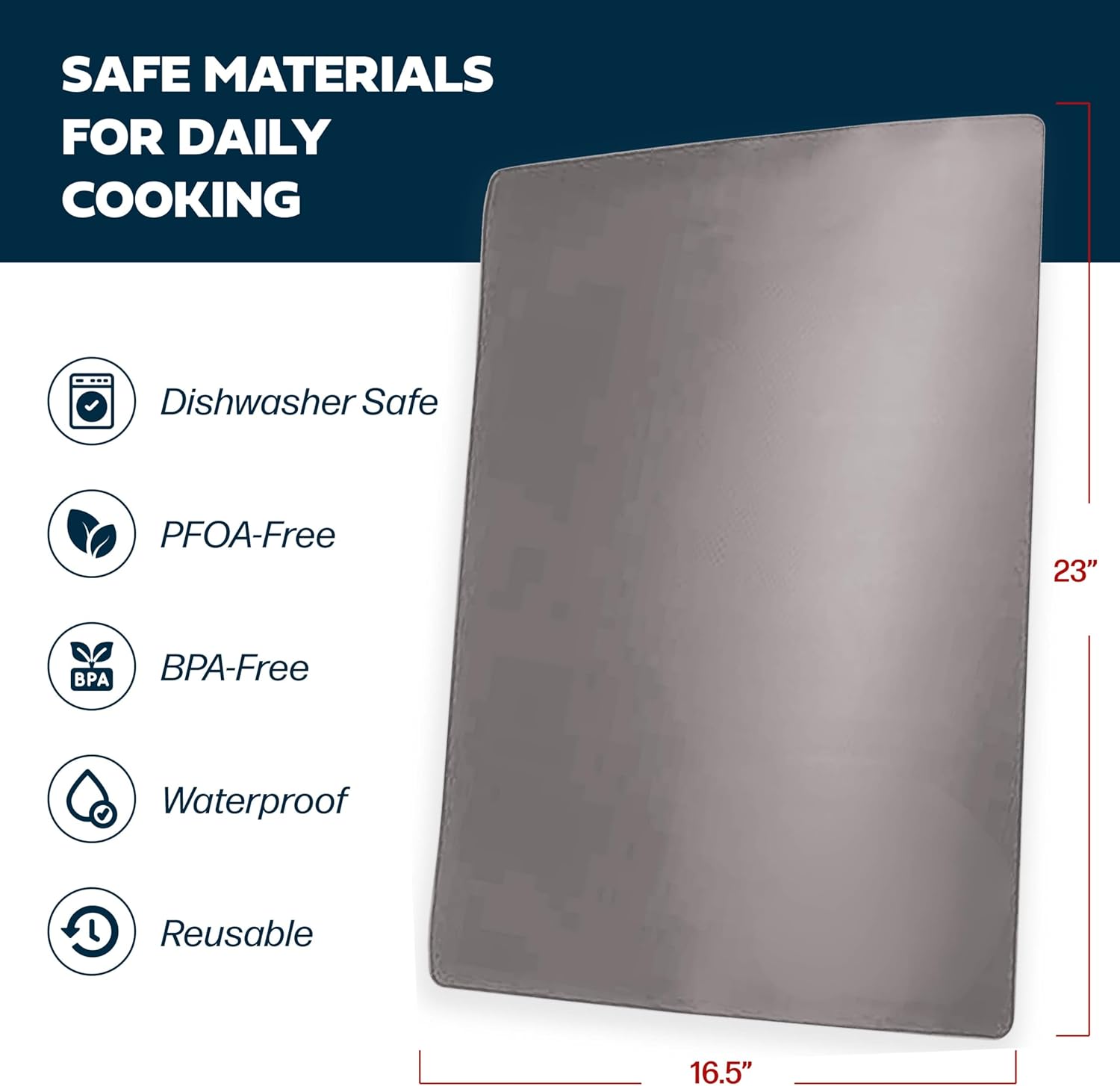 Cooks Innovations Non-Stick Oven Protector Mat - 2 Heavy Duty Nonstick Oven Rack Liners to Protect Convection, Electric, Gas, & Microwave Ovens - BPA & PFOA Free Heat Resistant Baking Mat
