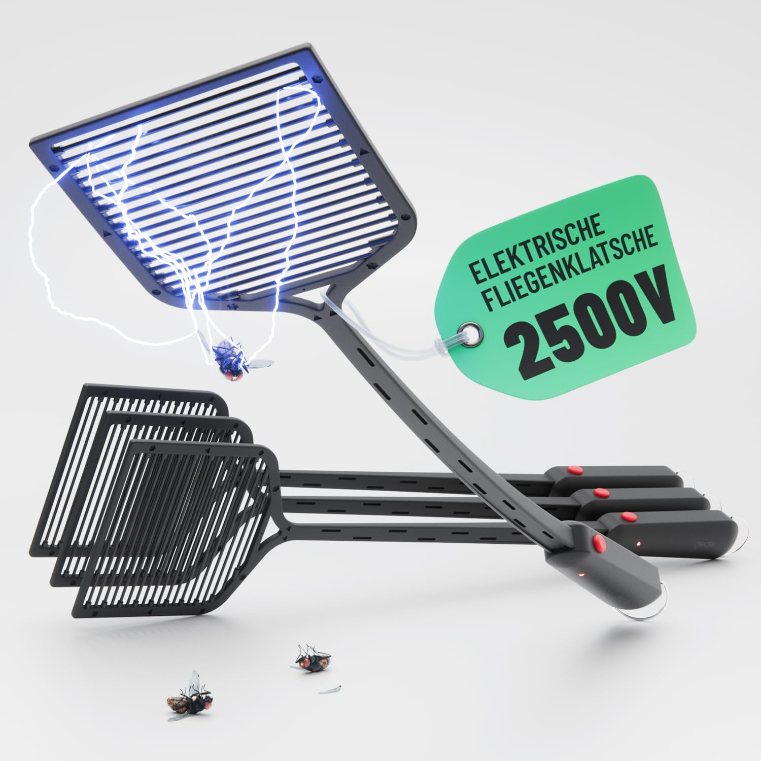 greate 4 x elektryczna łapka na muchy z bateriami – elektryczna łapka na komary, komary i wiele innych