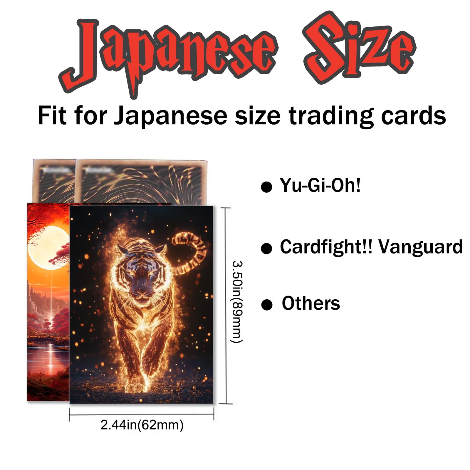 custom japanese size card sleeves Black Japanese Sized Trading Card Sleeves – TitanShield® main image 0