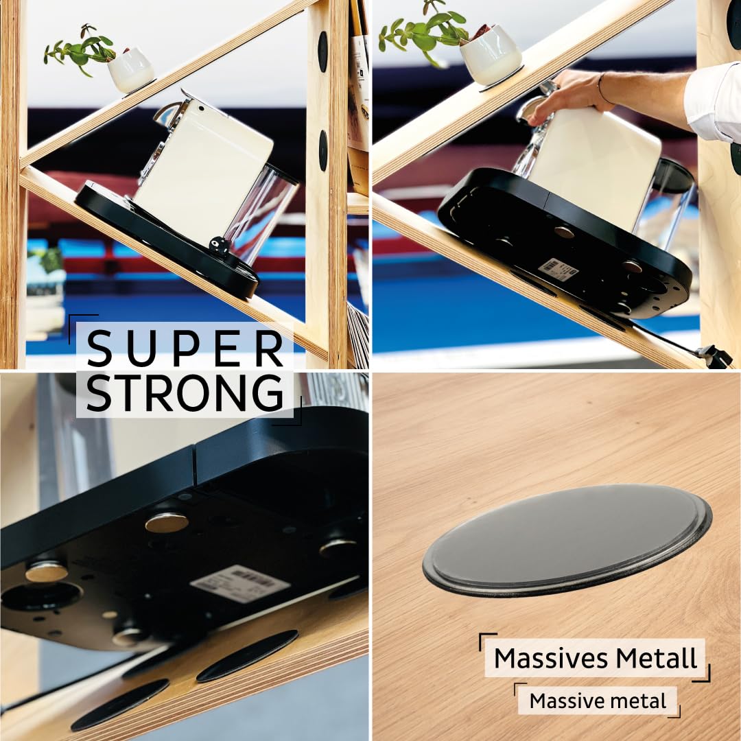 Silwy Magnet-Power-Bundle XXL Magnetisches Nachrüst-Set für Kaffeemaschinen 4 Magnete + 4 Gel-Pads + 4 Klebepunkte