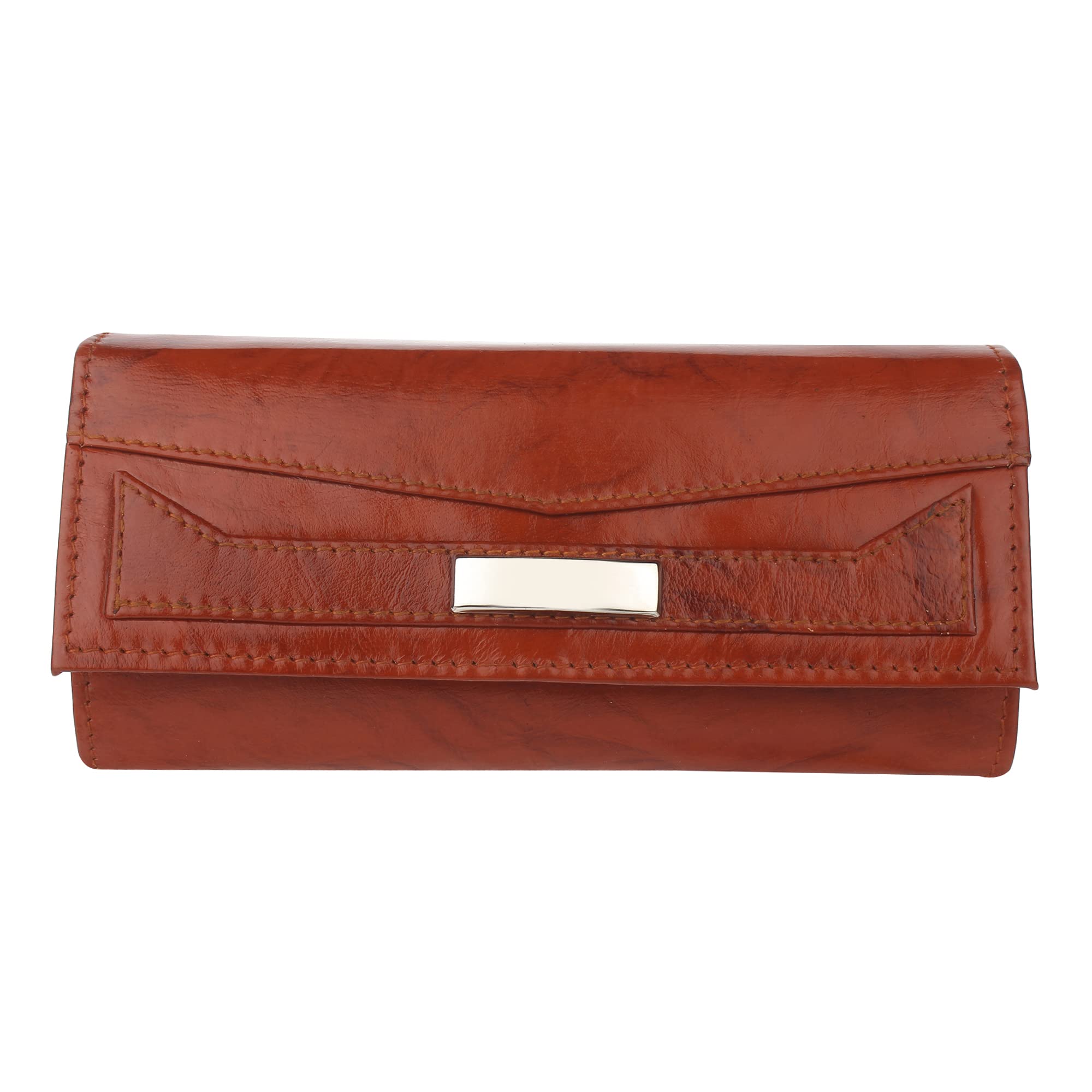 Genuine Leather Women Wallet(Tan)-image-26
