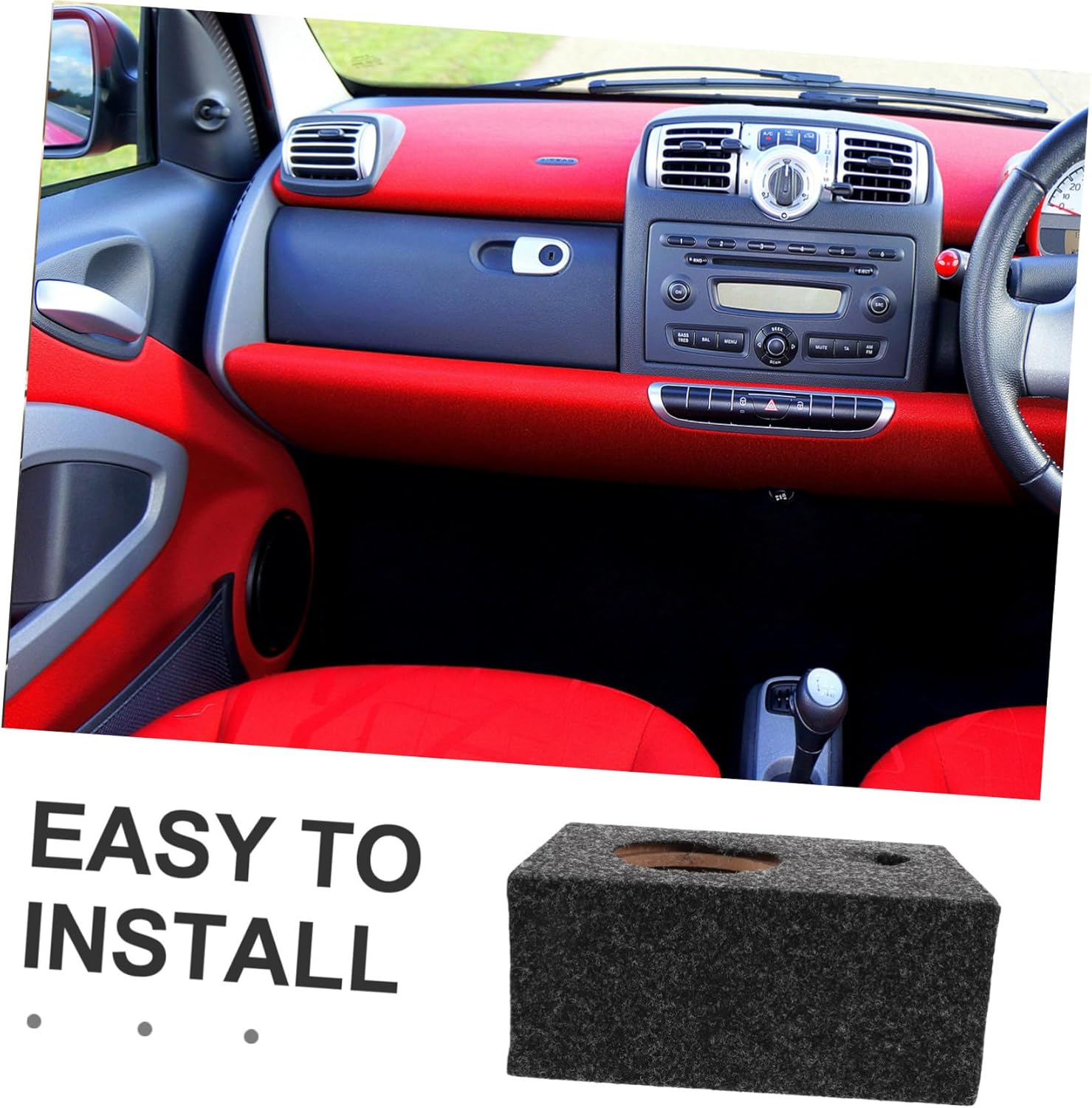 MAGICLULU Car Audio Enclosure Tweeter Box Carpeted Subwoofer Enclosure for Car DIY Vehicle
